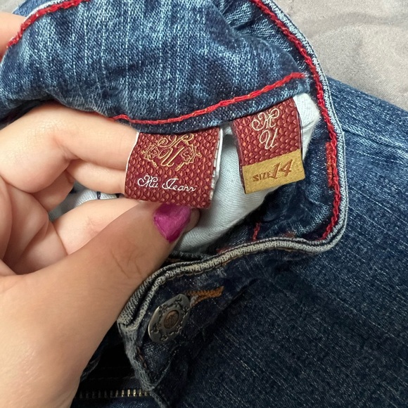 MU Blue Jeans With Rhinestone Pattern - Picture 6 of 7